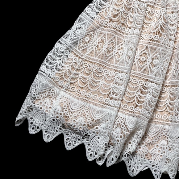 Socialite White Lace Strapless Mini Dress S - Picture 7 of 10
